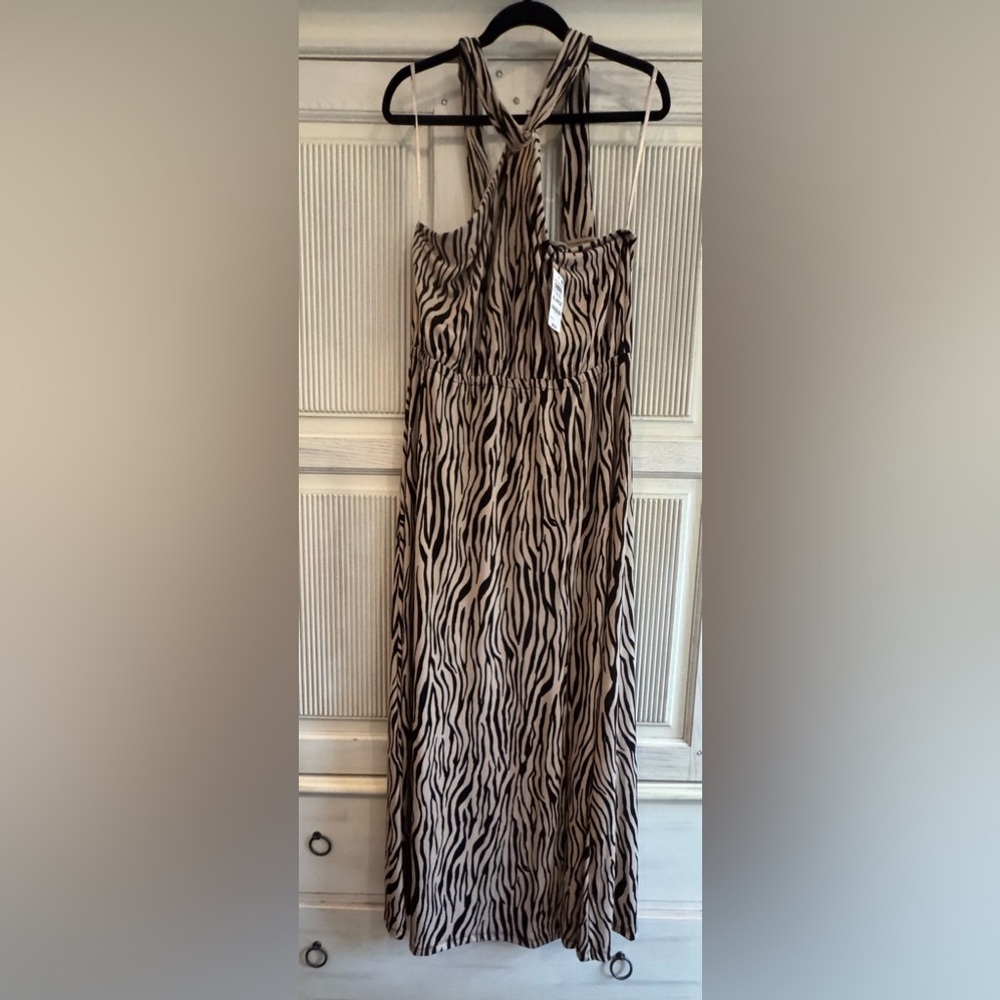 I.N.C. Zebra Printed Halter Maxi Dress, XL - Picture 11 of 16